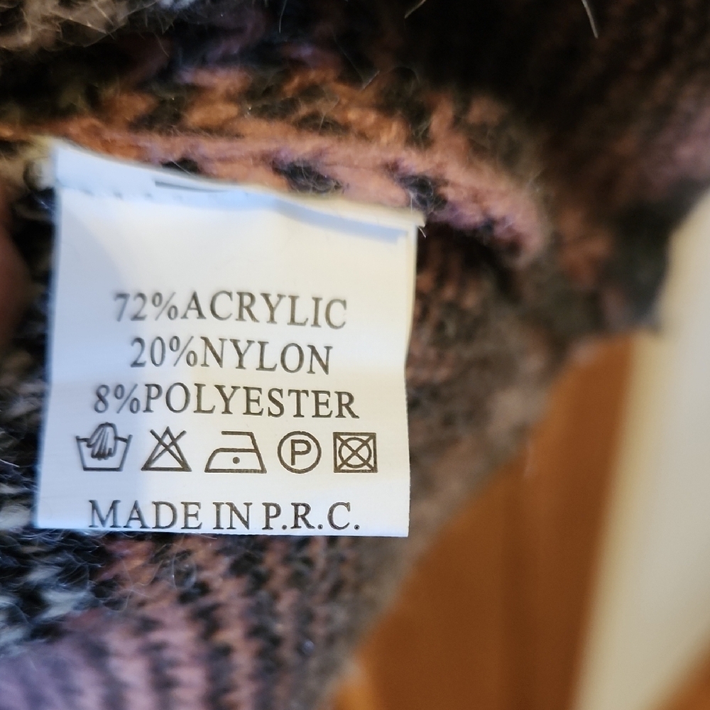 Geometric Gray and Pink Women's Cardigan - Picture 5 of 5